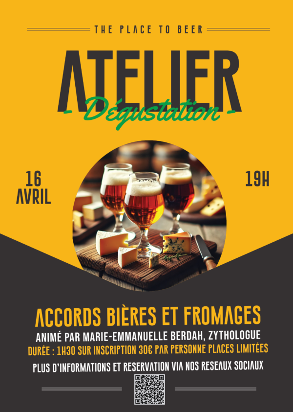 affiche bière et fromage